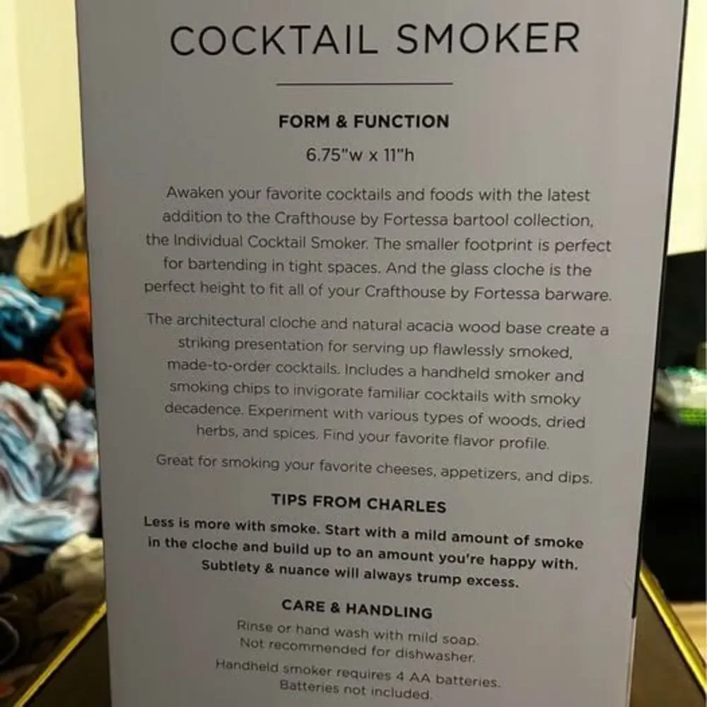 Fortessa includes smoking